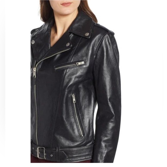 🔴NEW! AG REESE MOTO LEATHER JACKET SZ SMALL - Picture 5 of 16